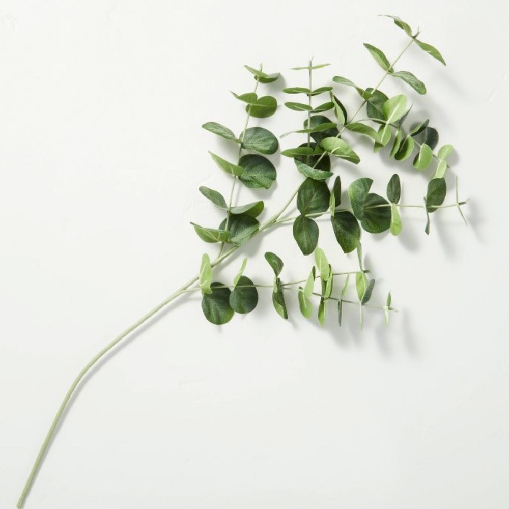 3 Pieces Fake Greenery 28" Faux Silver Dollar Eucalyptus Stem and Leaves